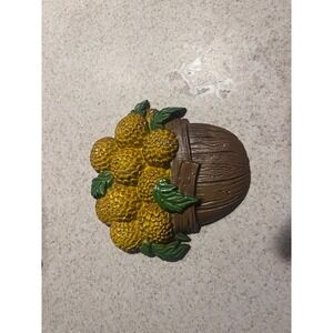 vintage Sexton cast yellow flower basket